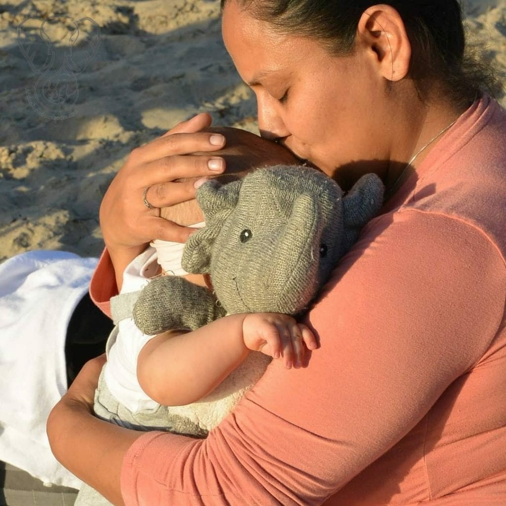 Miranda, Peanut, and Adrian's elephant in Newport Beach (photo used with permission)