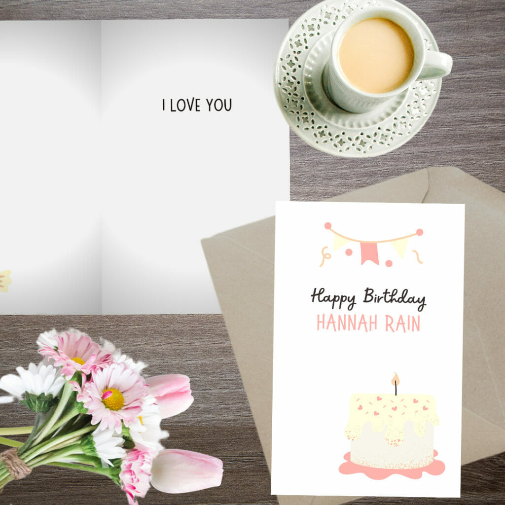 Birthday message for deceased child card: Happy Birthday, [Fill in name]. I love you - Sea Glass Parenting