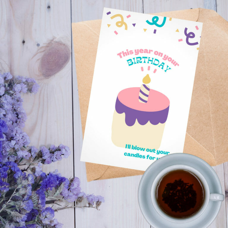 This year on your birthday, I'll blow out your candles for you